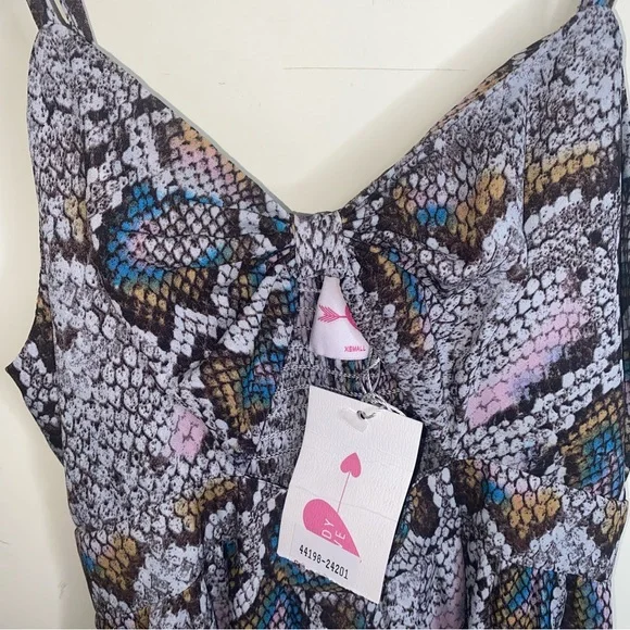 NWT Buddy Love XS Snakeskin Print Maxi Dress - Picture 5 of 8